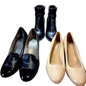 Life Stride + More Size 10 Women's Dress Shoes Heel Ankle Boots 3 Piece Lot